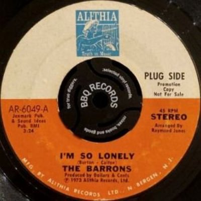THE BARRONS - I'M SO LONELY / SOME KIND OF FOOL (7) (VG/VG+)