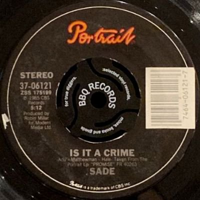 SADE - IS IT A CRIME? (7) (VG+)