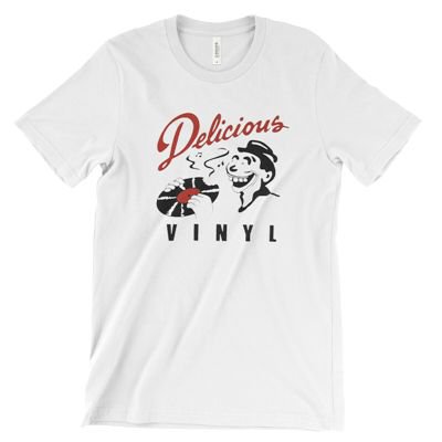 B-SIDE BUTTONS & SHIRTS - DELICIOUS VINYL T-SHIRT (WHITE) (NEW) 