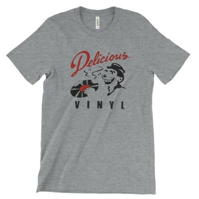 B-SIDE BUTTONS & SHIRTS - DELICIOUS VINYL T-SHIRT (GRAY) (NEW) 