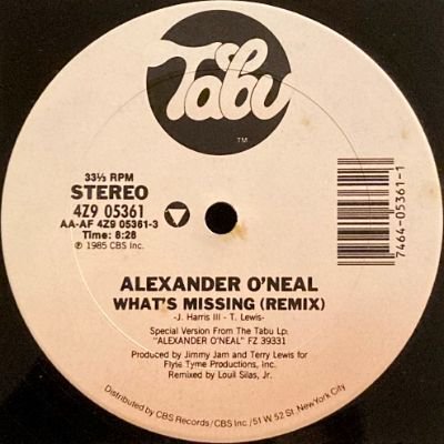 ALEXANDER O'NEAL - WHAT'S MISSING (12) (VG+)