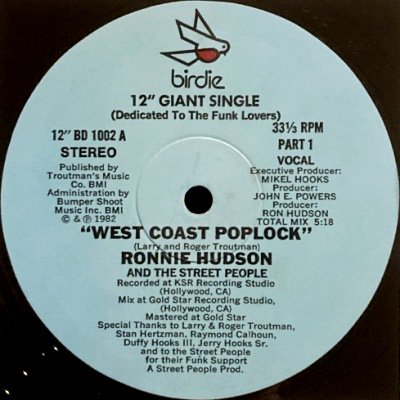 RONNIE HUDSON AND THE STREET PEOPLE - WEST COAST POPLOCK (12) (RE) (VG)