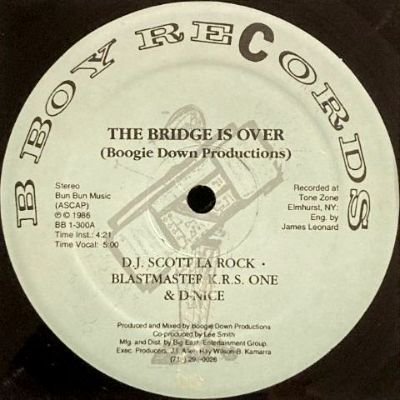 BOOGIE DOWN PRODUCTIONS - THE BRIDGE IS OVER (12) (BLUE) (VG/EX)