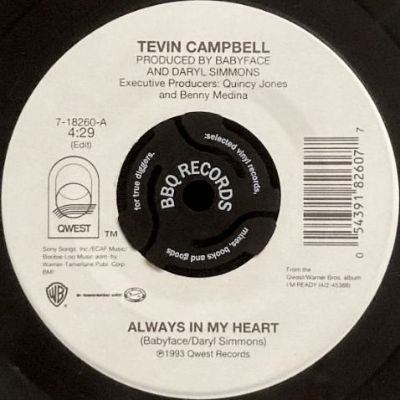 TEVIN CAMPBELL - ALWAYS IN MY HEART (7) (EX)