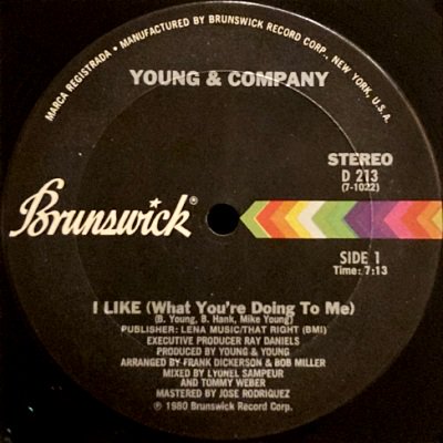 YOUNG & COMPANY - I LIKE (WHAT YOU'RE DOING TO ME) (12) (EX)