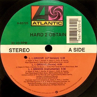 HARD 2 OBTAIN - L.I. GROOVE (12) (EX)