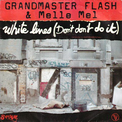<img class='new_mark_img1' src='https://img.shop-pro.jp/img/new/icons3.gif' style='border:none;display:inline;margin:0px;padding:0px;width:auto;' />GRANDMASTER FLASH & MELLE MEL - WHITE LINES (DON'T DON'T DO IT) (7) (FR) (VG+/VG+)