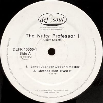 JANET JACKSON, METHOD MAN, EVE, JA RULE - THE NUTTY PROFESSOR II (12) (VG+/VG+)