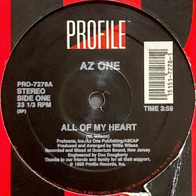 AZ ONE - ALL OF MY HEART (12) (VG+/VG)