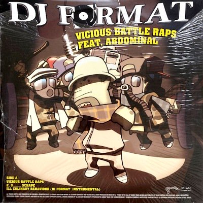 DJ FORMAT - VICIOUS BATTLE RAPS / ILL CULINARY BEHAVIOUR (REMIXES) (12) (VG+/VG+)