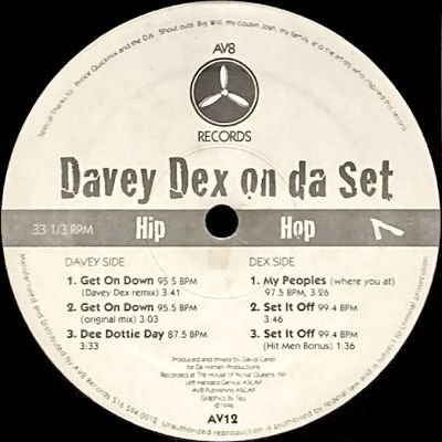 DAVEY DEX - DAVEY DEX ON DA SET (12) (VG/VG+)