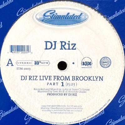 DJ RIZ - DJ RIZ LIVE FROM BROOKLYN (12) (VG/VG+)