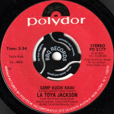 LA TOYA JACKSON - STAY THE NIGHT / CAMP KUCHI KAIAI (7) (EX/VG+)