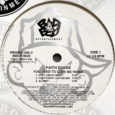 FAITH EVANS - YOU USED TO LOVE ME (REMIX) (12) (PROMO) (VG+/VG+)