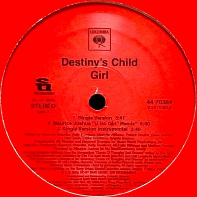 DESTINY'S CHILD - GIRL (12) (EX/EX)