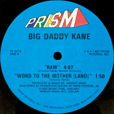 BIG DADDY KANE - RAW / WORD TO THE MOTHER (12) (VG)