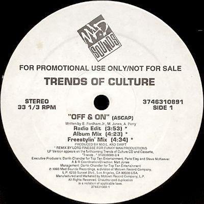 TRENDS OF CULTURE - OFF & ON (12) (PROMO) (VG+/VG+)
