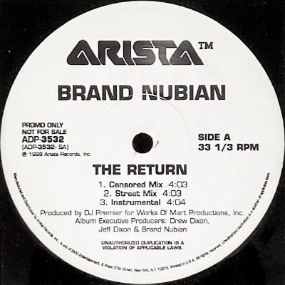 BRAND NUBIAN - THE RETURN / BRAND NUBIAN (12) (EX/EX)