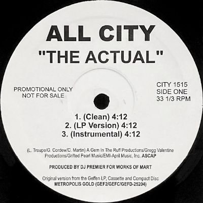 ALL CITY - THE ACTUAL (12) (PROMO) (EX)