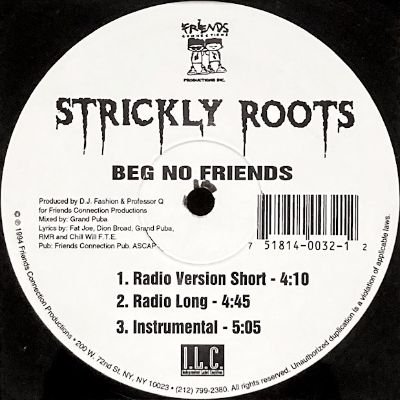 STRICKLY ROOTS - BEG NO FRIENDS (12) (RE) (VG+)