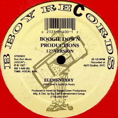 A BOOGIE DOWN PRODUCTION - POETRY / ELEMENTARY (12) (VG+/VG+)