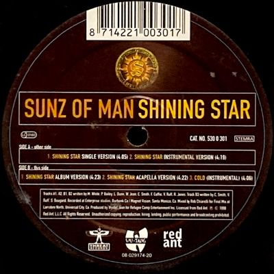SUNZ OF MAN - SHINING STAR (12) (NL) (VG+)