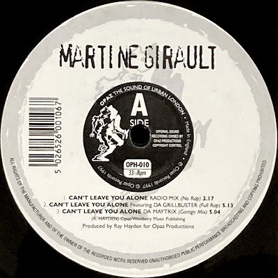 MARTINE GIRAULT - CAN'T LEAVE YOU ALONE (12) (VG+/VG+)