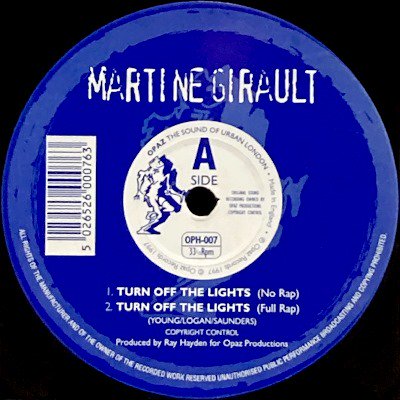 MARTINE GIRAULT - TURN OFF THE LIGHTS (12) (VG+/VG+)