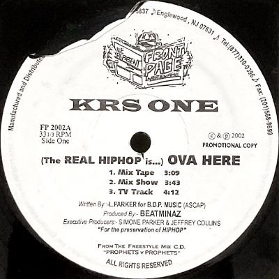KRS-ONE - (THE REAL HIPHOP IS...) OVA HERE / I REMEMBER (12) (EX)