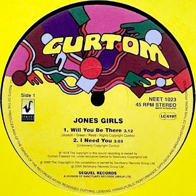 JONES GIRLS - WILL YOU BE THERE	(12) (VG+/VG+)