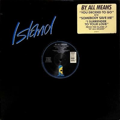 BY ALL MEANS - YOU DECIDED TO GO / SOMEBODY SAVE ME (12) (VG+/VG+)