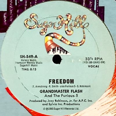 GRANDMASTER FLASH AND THE FURIOUS 5 - FREEDOM (12) (VG+/VG+)