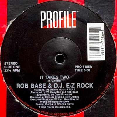 ROB BASE & D.J. E-Z ROCK - IT TAKES TWO (12) (VG/VG)