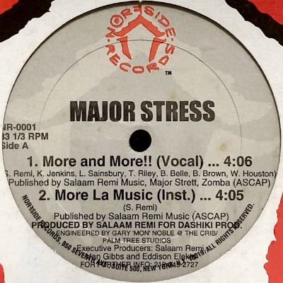 MAJOR STRESS - MORE AND MORE / A DAY IN DA STUY (12) (VG+/EX)