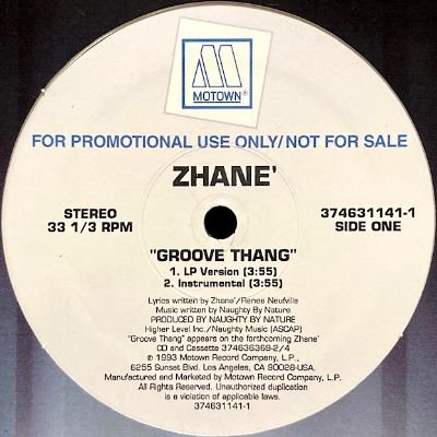 ZHANE - GROOVE THANG (12) (PROMO) (VG+/VG+)