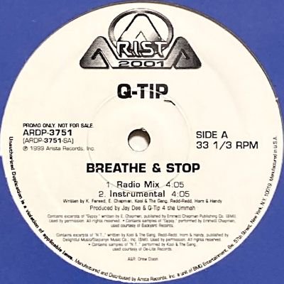 Q-TIP - BREATHE & STOP (12) (PROMO) (VG+/VG+)
