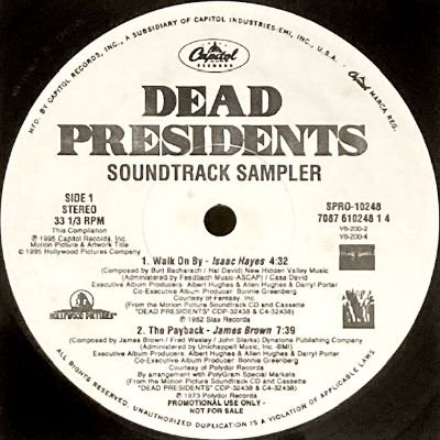 <img class='new_mark_img1' src='https://img.shop-pro.jp/img/new/icons5.gif' style='border:none;display:inline;margin:0px;padding:0px;width:auto;' />V.A. - DEAD PRESIDENTS SOUNDTRACK SAMPLER (12) (VG/VG+)
