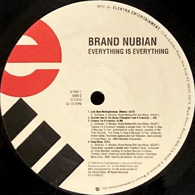 BRAND NUBIAN - EVERYTHING IS EVERYTHING (LP) (VG+/VG+) - BBQ Records ...