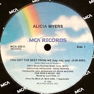 ALICIA MYERS - YOU GOT THE BEST FROM ME / I WANT TO THANK YOU (12) (EX/VG+)