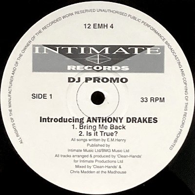 ANTHONY DRAKES - BRING ME BACK (12) (EX)