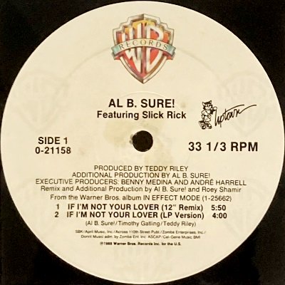 AL B. SURE! - IF I'M NOT YOUR LOVER (12) (VG+/VG+) - BBQ Records ...