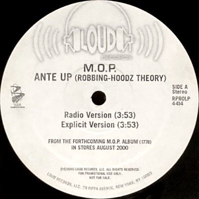 M.O.P. - ANTE UP (ROBBING-HOODZ THEORY) (12) (PROMO) (VG+/VG+)