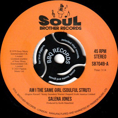<img class='new_mark_img1' src='https://img.shop-pro.jp/img/new/icons5.gif' style='border:none;display:inline;margin:0px;padding:0px;width:auto;' />SALENA JONES - AM I THE SAME GIRL (SOULFUL STRUT) / RIGHT NOW (7) (NEW)