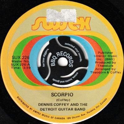 <img class='new_mark_img1' src='https://img.shop-pro.jp/img/new/icons5.gif' style='border:none;display:inline;margin:0px;padding:0px;width:auto;' />DENNIS COFFEY AND THE DETROIT GUITER BAND - SCORPIO / SAD ANGEL (7) (VG+)
