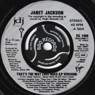 JANET JACKSON - THAT'S THE WAY LOVE GOES (7) (UK) (VG)