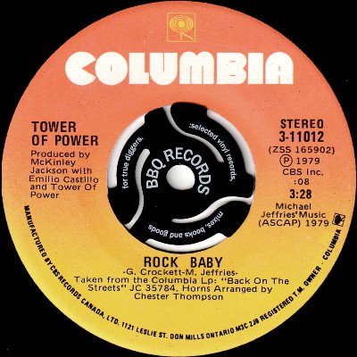 TOWER OF POWER - ROCK BABY / HEAVEN MUST HAVE MADE YOU (7) (CA) (EX/VG+)