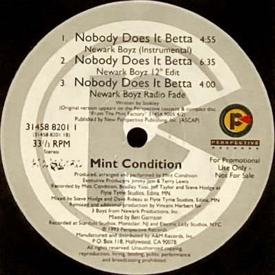 MINT CONDITION - NOBODY DOES IT BETTA (12) (VG)