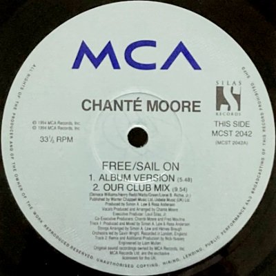 CHANTE MOORE - FREE / SAIL ON (12) (VG+)