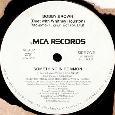 BOBBY BROWN & WHITNEY HOUSTON - SOMETHING IN COMMON (12) (PROMO) (VG+/VG+)