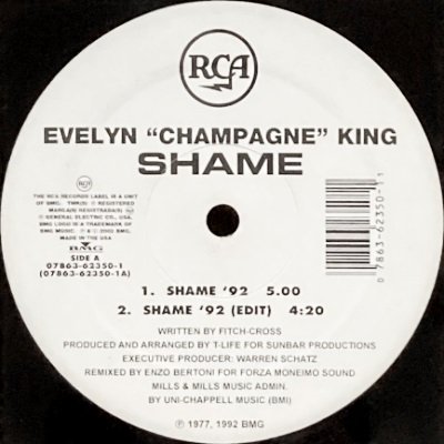 EVELYN CHAMPAGNE KING - SHAME (12) (VG+)